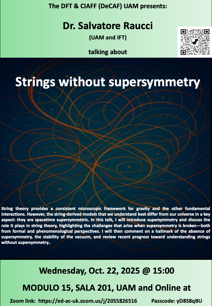 Strings without supersymmetry poster