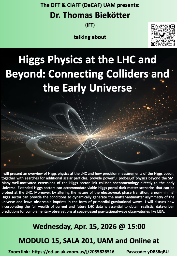 Higgs Physics at the LHC and Beyond: Connecting Colliders and the Early Universe poster