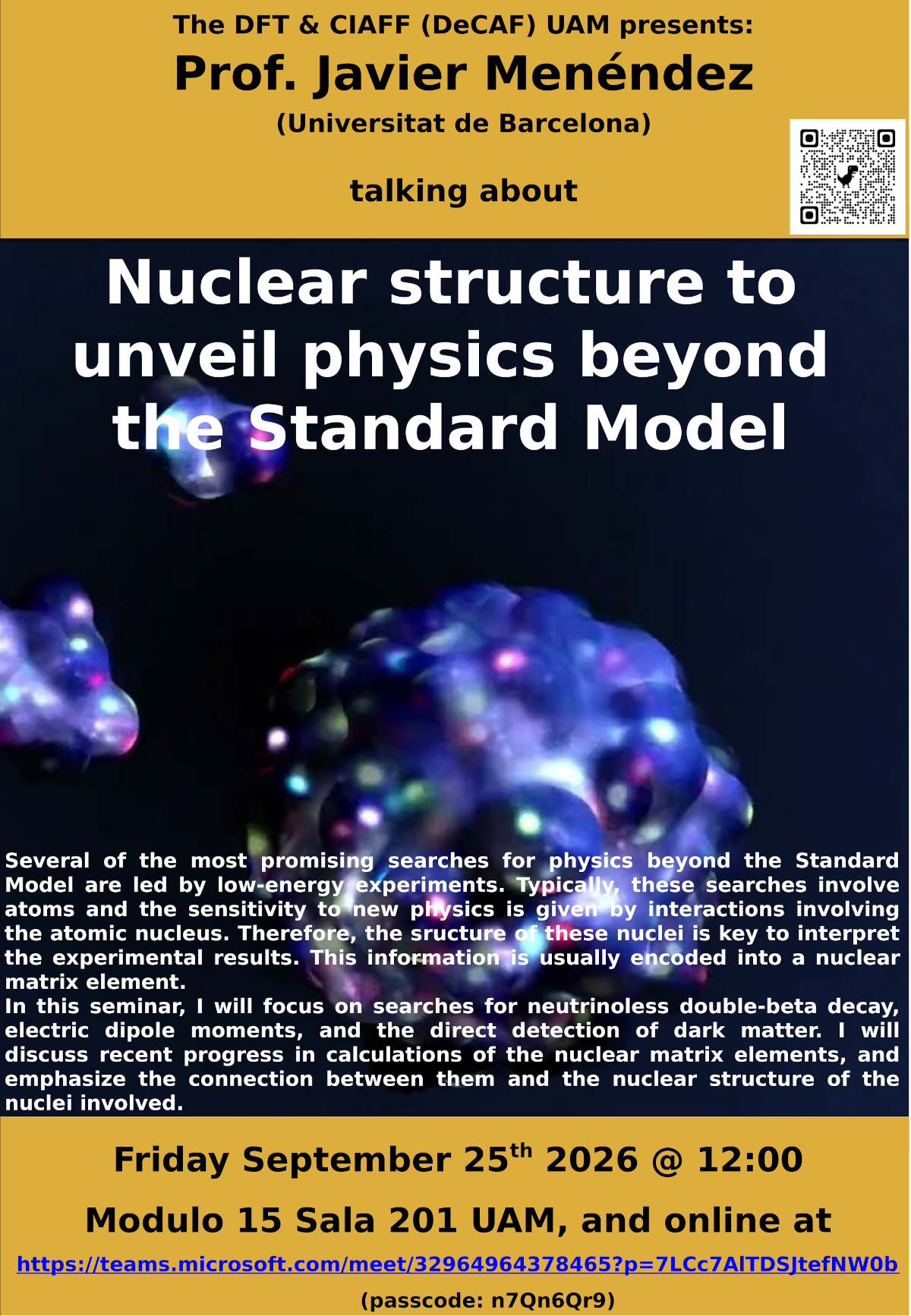 [Extra] Nuclear structure to unveil physics beyond the Standard Model poster